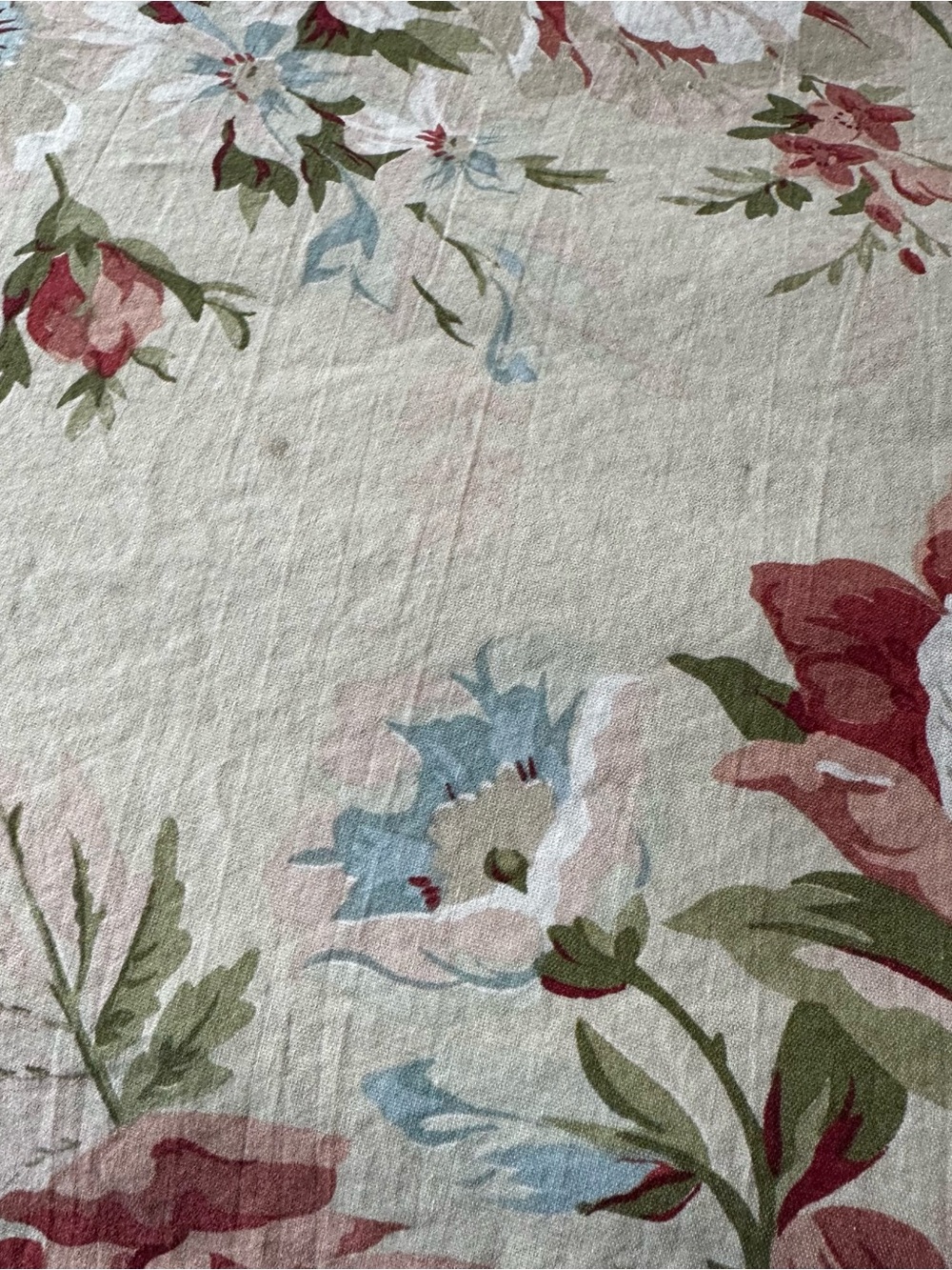 Vintage Ralph Lauren 'floral river sand' full/double flat sheet COTTAGECORE - Picture 3 of 11
